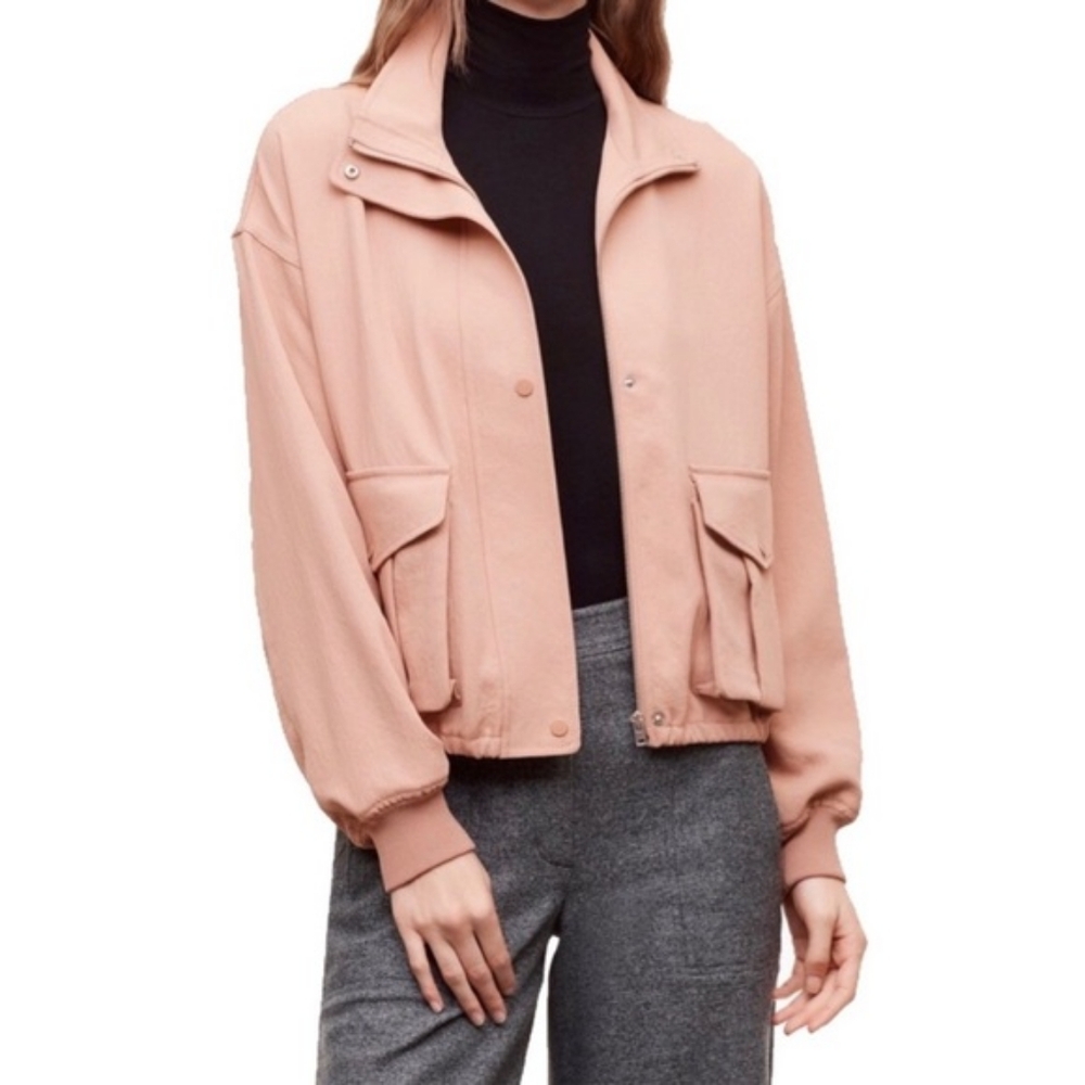 Aritzia Wilfred Kamille Bomber Jacket - Black, Size M - Picture 2 of 12